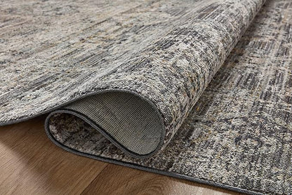 Loloi Jean Stoffer Katherine Collection KES-05 Graphite/Jade 2'-7" x 16'-0", .25" Pile Height, Runner Rug