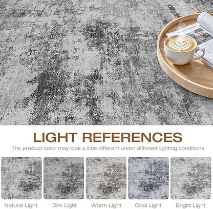 Area Rugs 9x12 Living Room: Washable Large Abstract Neutral Modern Soft Rugs Stain Resistant Indoor Floor Non-Slip Accent Carpet for Bedroom Nursery Playroom Office Dining Room Home House Decor