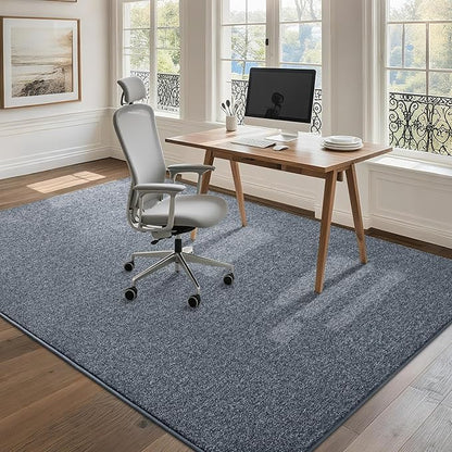 7x10 Area Rugs for Bedroom Living Room, Blue Soft Low-Pile Modern Indoor Thickened Memory Foam Non-Slip Washable Carpets for Kids Dorm Home Decor Rug