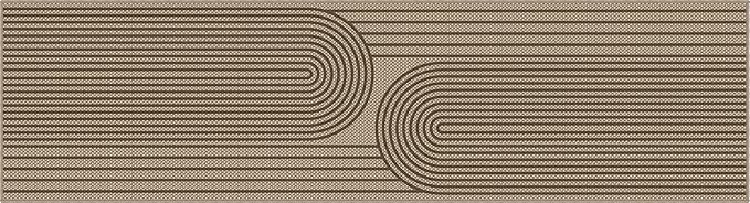Easy Jute Hallway Runner Rug, 2' x 8' Kitchen Runner, Brown Farmhouse Ultra-Thin Washable Non-Slip Carpet Runner for Laundry, Bedroom, Backyard, Outdoor, Home Decor