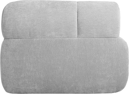GDFStudio 122" Modern L-Shaped Sectional Sofa with Chaise Lounge,Skin-Friendly Fully Compressed Sponge Couch,High-Density Foam Cushions,Right Hand Facing,Lounge Seating for Living Room,Gray