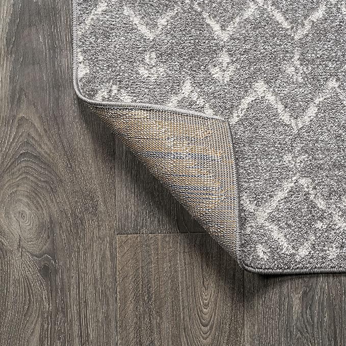 JONATHAN Y Boho Vintage Diamond Gray/Ivory Indoor Area Rug 9X12 ft, Moroccan Hype for Living Room, Bedroom, Kitchen, Office, Easy-Cleaning, High Traffic, Pet-Friendly, Non-Shedding (MOH101C-9)