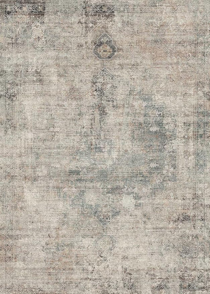 Hazo Haus Washable Moss Green 10x12 Area Rug for Living Room, Large Vintage Farmhouse Rug for Bedroom & Dining Room Under Table, Non-Slip Soft Low-Pile Stain Resistant