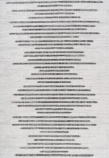JONATHAN Y Stripe Geometric Indoor Outdoor Area Rug 4X6 Ivory/Black, Zolak Berber for Backyard, Patio, Porch, Easy-Cleaning, High Traffic, Pet-Friendly, Non-Shedding (SMB124D-4)