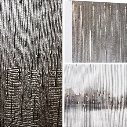 Empire Art Direct Abstract Wall Art Textured Hand Painted Canvas by Martin Edwards, Diptych, 60" x 20" each, Listlessness