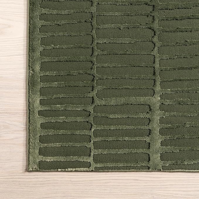 Nuloom Kailani Green, 2' x 3', Geometric, Soft and Cozy, High Traffic, Stain Resistant, Easy Clean, Durable Washable Area Rug for Bedroom, Living Room, Dining Space, Den, Foyer, Entryway