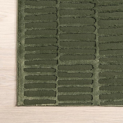 nuLOOM Kailani Green, 6'7" x 9', Geometric, Soft and Cozy, High Traffic, Stain Resistant, Easy Clean, Durable Washable Area Rug for Bedroom, Living Room, Dining Space, Den, Foyer, Entryway