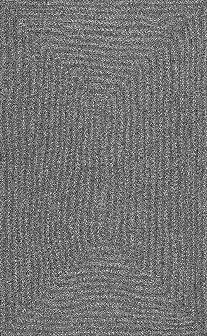 nuLOOM 3' x 5' Solid Hand Braided Indoor/Outdoor Area Rug, Pet-Friendly, High Traffic, Weather Resistant, for Patio, Balcony, Bedroom, Living, Dining Room, Wynn Charcoal