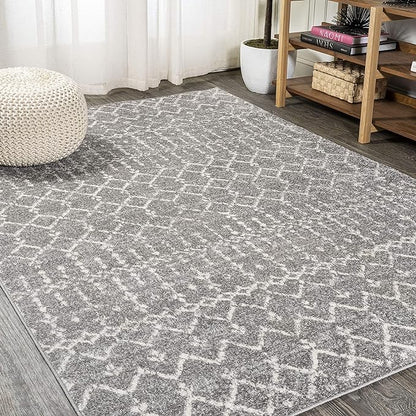 JONATHAN Y Boho Vintage Diamond Gray/Ivory Indoor Area Rug 10X13 ft, Moroccan Hype for Living Room, Bedroom, Kitchen, Office, Easy-Cleaning, High Traffic, Pet-Friendly, Non-Shedding (MOH101C-13)