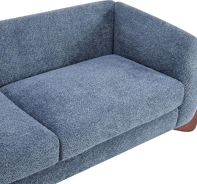 Christopher Knight Home Almab 82 Inches Sofa Couch, Cozy Boucle Upholstered 3-Seater Sofa, Wood Frame Couch, Comfy Couches for Living Room and Office, Modern Sofa, Lounge Seating, Navy Blue