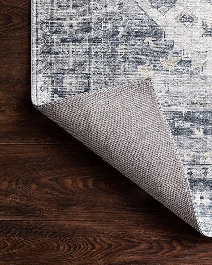 Loloi Skye Collection SKY-02 Silver/Grey 6'-0" x 6'-0" Round Area Rug