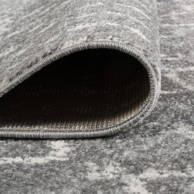 JONATHAN Y Boho Vintage Diamond Gray/Ivory Round Area Rug 8 ft, Moroccan Hype for Living Room, Bedroom, Kitchen, Office, Easy-Cleaning, High Traffic, Pet-Friendly, Non-Shedding (MOH101C-8R)