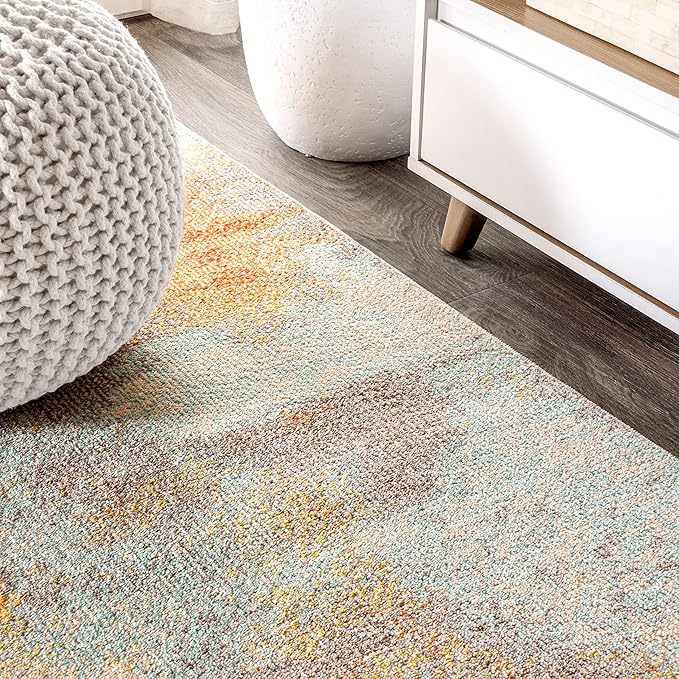 JONATHAN Y Modern Abstract Vintage Cream/Orange Indoor Area Rug, 4x6, Contemporary POP, Transitional, Easy-Cleaning for Living Room, Bedroom, Kitchen, Pet Friendly, Non-Shedding (CTP104B-4)