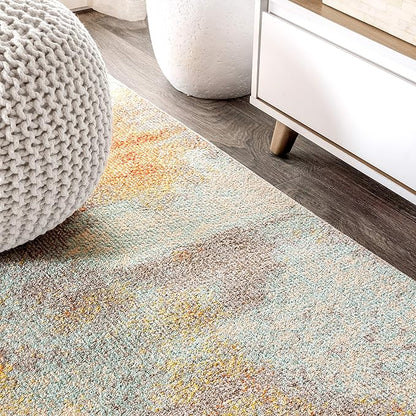 JONATHAN Y Modern Abstract Vintage Cream/Orange Indoor Area Rug, 3x5, Contemporary POP, Transitional, Easy-Cleaning for Living Room, Bedroom, Kitchen, Pet Friendly, Non-Shedding (CTP104B-3)