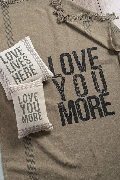 Primitives by Kathy 18293 Striped Pillow, 10" x 15.5", Love You More