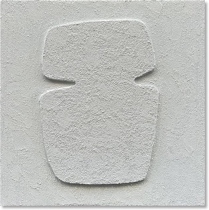 NANKAI Art Hand Painting Modern Minimalist Art Oil Painting White Thick Texture Abstract Painting 24x24 inch Canvas Wall Decorative Art