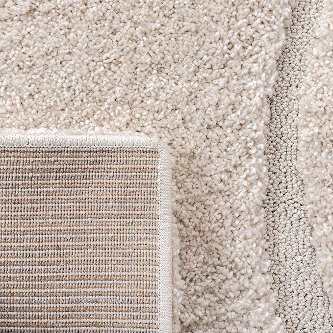 SAFAVIEH Florida Shag Collection Runner Rug - 21' Runner, Creme, Transitional Design, Ideal for High Traffic Areas in Hallway, Bathroom & Kitchen (SG471-1111-221)