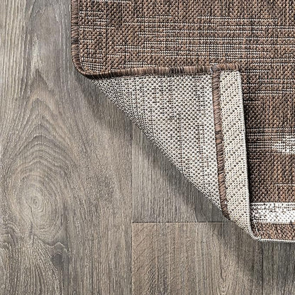 JONATHAN Y Stripe Geometric Indoor Outdoor Runner Rug 2X10 Brown/Beige, Zolak Berber for Backyard, Patio, Porch, Easy-Cleaning, High Traffic, Pet-Friendly, Non-Shedding (SMB124B-210)