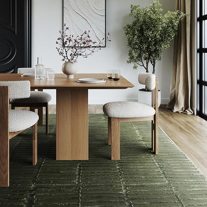 Nuloom Kailani Green, 2'8" x 8', Geometric, Soft and Cozy, High Traffic, Stain Resistant, Easy Clean, Durable Washable Runner for Bedroom, Living Room, Dining Space, Den, Foyer, Entryway
