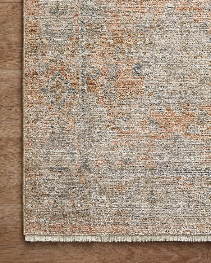 Loloi Jean Stoffer Katherine Collection KES-02 Terracotta/Smoke 2'-7'' x 16'-0'', .25" Pile Height, Runner Rug