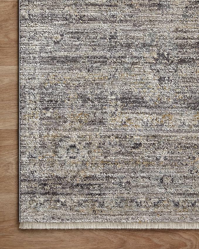 Loloi Jean Stoffer Katherine Collection KES-05 Graphite/Jade 2'-7" x 16'-0", .25" Pile Height, Runner Rug