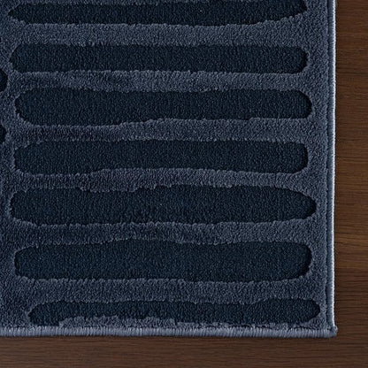 Nuloom Kailani Abstract 10' x 13' Machine Washable Area Rug for Living Room Bedroom Dining Room, Blue