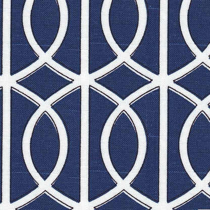Homepop Home Decor Upholstered Classic Swoop Arm Accent Chair Accent Chairs for Living Room & Bedroom Decorative Home Furniture, Classic Navy Geometric