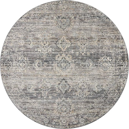 Loloi Jean Stoffer Katherine Collection KES-05 Graphite/Jade 2'-7" x 16'-0", .25" Pile Height, Runner Rug
