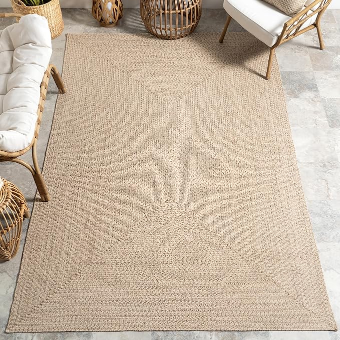 nuLOOM Wynn Braided Indoor/Outdoor Runner Rug, 2' 6" x 8', Tan