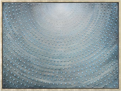 Empire Art Direct Cosmic Swirl Textured Metallic Hand Painted Blue Framed Canvas Wall Art, Ready to Hang, Living Room, Bedroom & Office, 30"x40"x1.5"