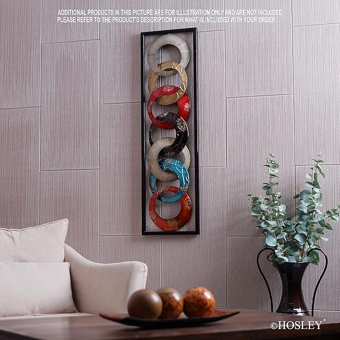 Hosley Metal Wall Décor 35" High. Ideal Gift for Home, Weddings, Party, Spa, Meditation, Home Office, Dorm O4