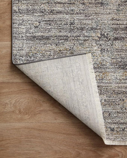 Loloi Jean Stoffer Katherine Collection KES-05 Graphite/Jade 2'-7" x 16'-0", .25" Pile Height, Runner Rug