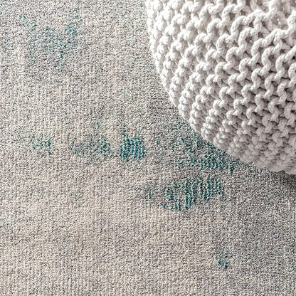 JONATHAN Y Modern Abstract Vintage Cream/Blue Runner Rug, 2x14, Contemporary POP, Transitional, Easy-Cleaning for Living Room, Bedroom, Kitchen, Pet Friendly, Non-Shedding (CTP104A-214)