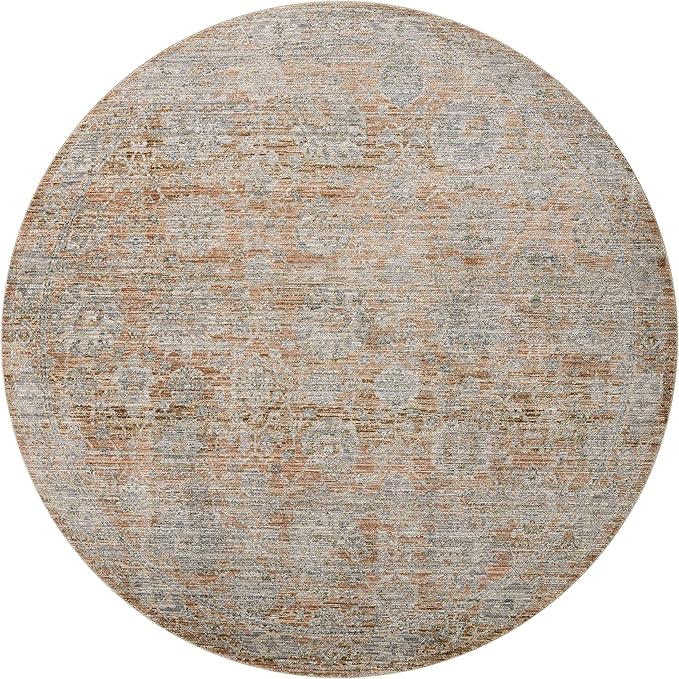 Loloi Jean Stoffer Katherine Collection KES-02 Terracotta/Smoke 2'-7'' x 16'-0'', .25" Pile Height, Runner Rug