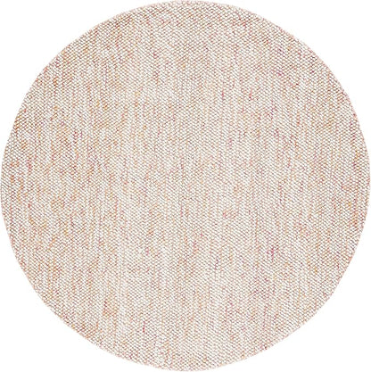 SAFAVIEH Natura Collection 6' Round Red/Ivory NAT182Q Handmade Wool Entryway Foyer Living Room Bedroom Area Rug
