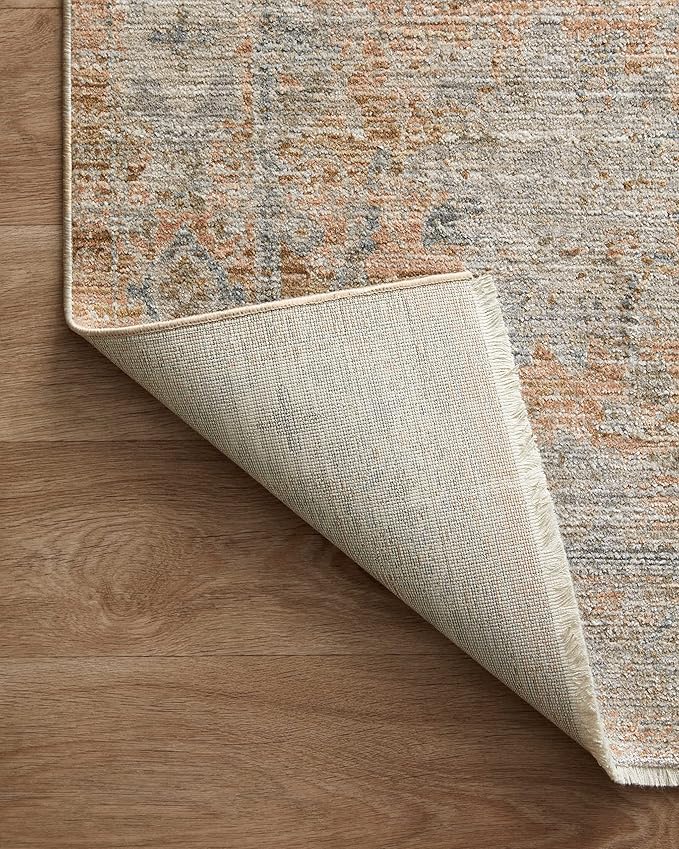 Loloi Jean Stoffer Katherine Collection KES-02 Terracotta/Smoke 2'-7'' x 16'-0'', .25" Pile Height, Runner Rug