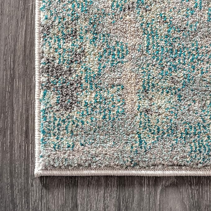 JONATHAN Y Modern Abstract Vintage Cream/Blue Indoor Area Rug, 4x6, Contemporary POP, Transitional, Easy-Cleaning for Living Room, Bedroom, Kitchen, Pet Friendly, Non-Shedding (CTP104A-4)